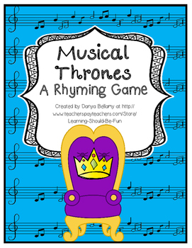 Preview of Musical Thrones:  A Rhyming Game (In Color or Blackline)