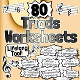 Musical Triads Worksheets | Major Minor Diminished Augment