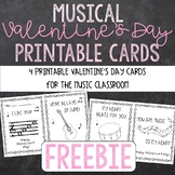 Musical Valentine's Day Printable Cards FREEBIE