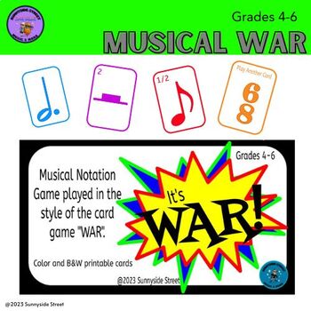 Preview of Musical War! - Music Card Game for Stations 4th-6th