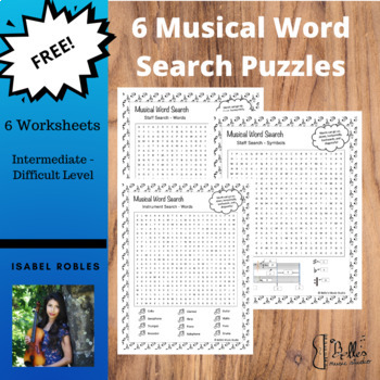 Preview of Musical Word Search Puzzles