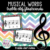 Musical Words Flashcards (Treble Clef Notes)