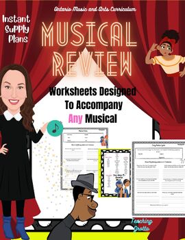 Preview of Musical and Music Review. Activity For Any Music Media. Substitute  Teacher