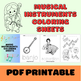Musical instruments  Coloring Sheets