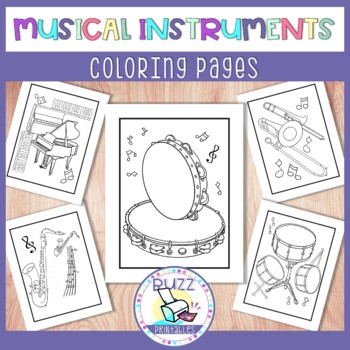 Musical Instruments Coloring Pages A Coloring Book For Music Students And Lovers