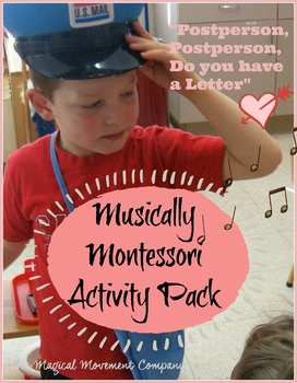Preview of Musically Montessori: Valentines Day "Postperson Song and Activities"