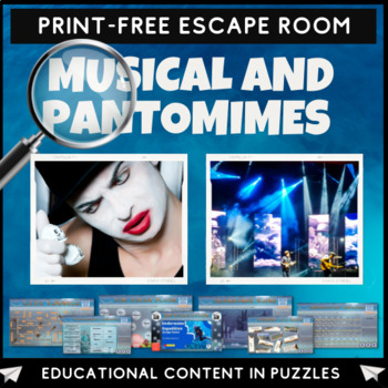 Preview of Musicals & Pantomimes Quiz Escape Room