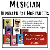 Musician Biographical Worksheets BUNDLE