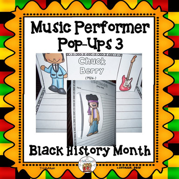 Preview of Musician Performer Pop-Ups 3 (Black History Month)