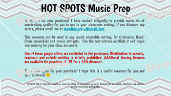 Preview of Musician Practice Guide: Hot Spots Template