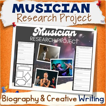 Preview of Musician Research Project Based Learning Creative Biography Activity Packet