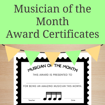 Preview of Music Class Award Certificates