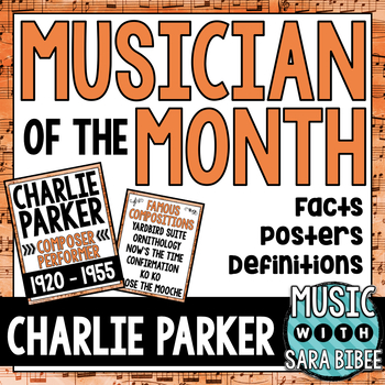 Preview of Musician of the Month: Charlie Parker Bulletin Board Pack