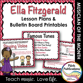 Preview of Musician of the Month: ELLA FITZGERALD - Lesson Plans & Bulletin Board