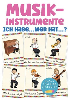 Preview of Musik Instrumente Ich habe ... Wer hat? Spiel Deutsch, German game