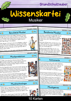 Preview of Musiker - Wissenskartei - Berufe (German)