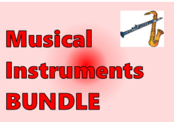 Preview of Musikinstrumente (Musical Instruments in German) Bundle