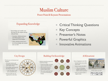 Preview of Muslim Culture 600- 1700 AD History Presentations