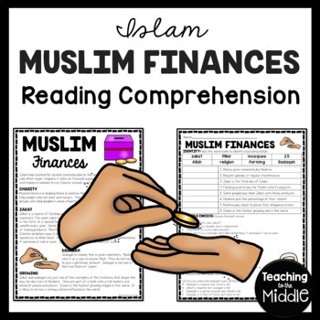 Preview of Muslim Finance Reading Comprehension Worksheet Islam