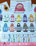 Muslim Girl Busy Book, Phonics, Colours, Shapes, Numbers, 