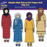 Muslim High School Girl Paper Doll Clip Art