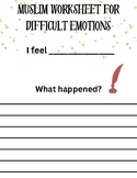 Muslim worksheet for difficult emotions