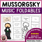 Music Composer Worksheets - MUSSORGSKY Biography Research 