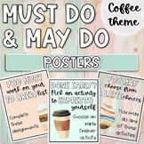 Must Do May Do Posters: Coffee & Pastel Shiplap Theme | Ea