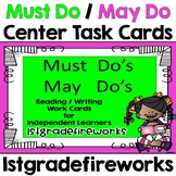 Must Do and May Do  Literacy Center Task Cards