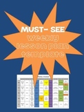Must-See Weekly Lesson Plan Template