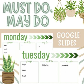 Preview of Must do, May do Google Slides Chart
