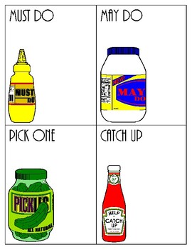 Preview of Must-do Mustard, May-do Mayonnaise, Catch-up Ketchup, Pick 1 Pickle mini posters