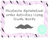 Mustache ABC Order Using Guide Words
