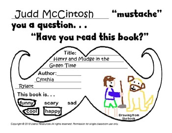 Preview of Mustache Book Report