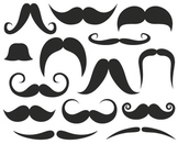 Mustache Clip Art, Photo Booth Printabl Props