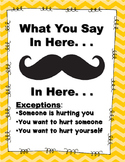 "Mustache" Confidentiality Poster