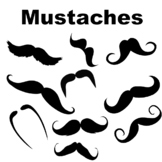 Mustache Silhouettes (Clip Art)