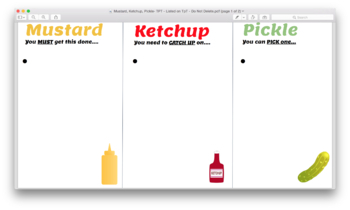 Preview of Mustard, Ketchup, Pickle Worktime Template