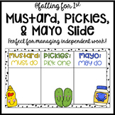 Mustard, Pickles, and Mayo Slide for Independent Work