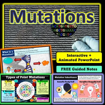 Preview of Mutations Interactive & Animated PowerPoint + FREE Guided Notes