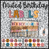 Muted Birthday Labels