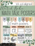 Muted Boho Math Talk Posters/Anchor Charts