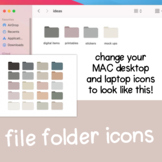 Muted Desktop File Folders for MAC / Apple | Minimalist Co