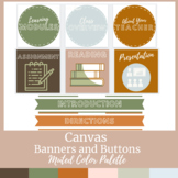 Muted Neutral Canvas Schoology Buttons and Banners