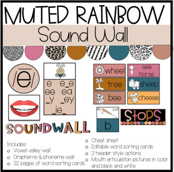Preview of Muted Rainbow Sound Wall