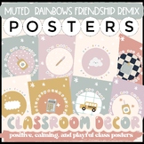 Muted Rainbows Friendship Remix Soft Boho Classroom Decor Posters