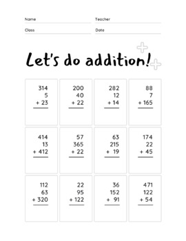 Mutli-digit Addition by Fitzsimmons Finds | TPT