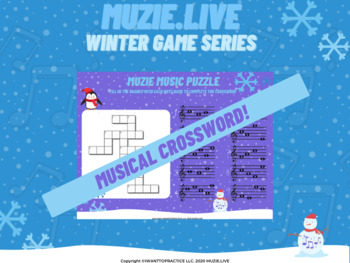 Preview of Music Crossword Puzzle- Winter