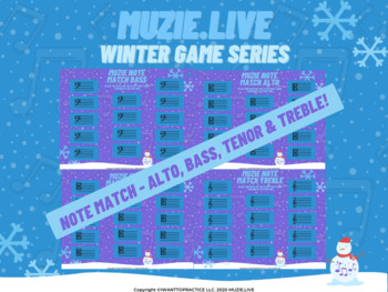 Preview of Note Match Games - Winter