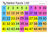 My 1-50 Number Puzzle & Chart